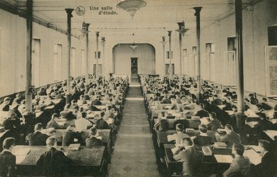 Učebna francouzské školy. Saint-Roch, Ferrieres. Pohlednice odeslána 25. října 1913. od French Photographer