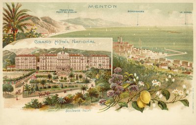 Grand Hotel National, Menton (barevné lito) od French Photographer