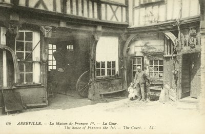 Dům krále Františka I., Abbeville (černobílá fotografie) od French Photographer