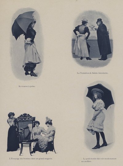 Ilustrace pro Petites Parisiennes (tj. mladé pracující dívky v Paříži) (čb foto) od French Photographer