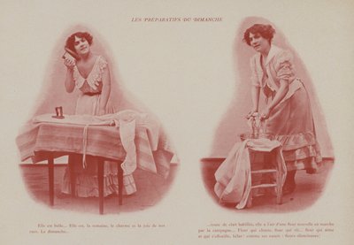Ilustrace pro Petites Parisiennes (tj. mladé pracující dívky v Paříži) (čb foto) od French Photographer