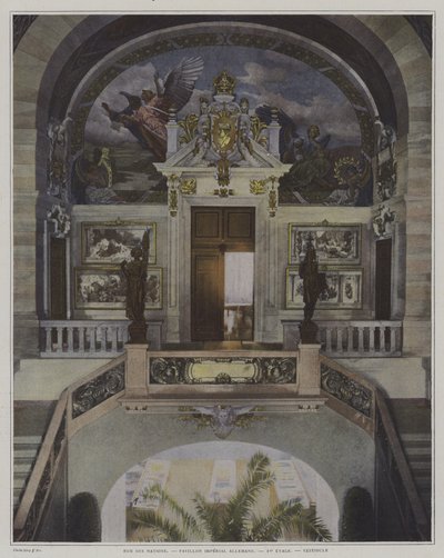 Interiér německého pavilonu, výstava Universelle 1900, Paříž (barevné foto) od French Photographer