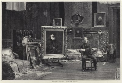 Jean-Joseph Benjamin-Constant ve své dílně od French Photographer