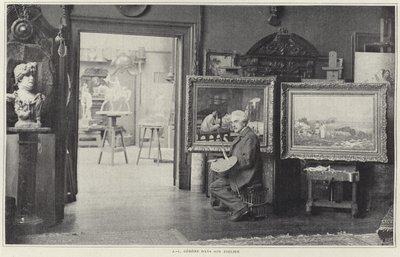 Jean-Leon Gerome ve své dílně od French Photographer