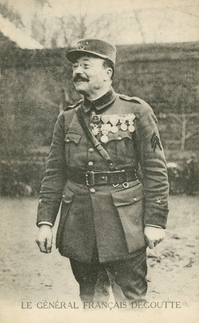 Jean-Marie Degoutte, francouzský generál z první světové války (černobílá fotografie) od French Photographer