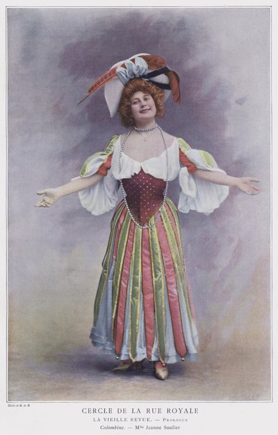 Jeanne Saulier jako Colombine v La Vieille Revue (barevné foto) od French Photographer