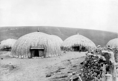 Kaffir Huts, Jižní Afrika, kolem roku 1914 od French Photographer