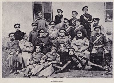 Ruská armáda: Skupina důstojníků (č/b foto) od French Photographer
