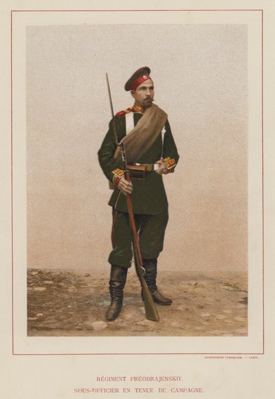 Ruská armáda: Regiment Preobrajenskiy, poddůstojník v polním úboru (foto) od French Photographer