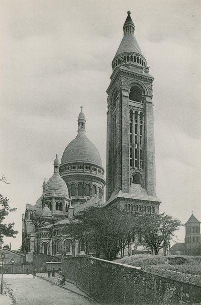 La Basilique du Sacre-Coeur, Campanile, Bazilika Sacre-Coeur a Campanile (fotoryt) od French Photographer