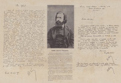 Pařížská komuna, Charles-Theophile Ferre (černobílá fotografie) od French Photographer