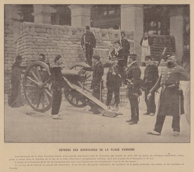Pařížská komuna, Obrana barikád Place Vendome (černobílá fotografie) od French Photographer