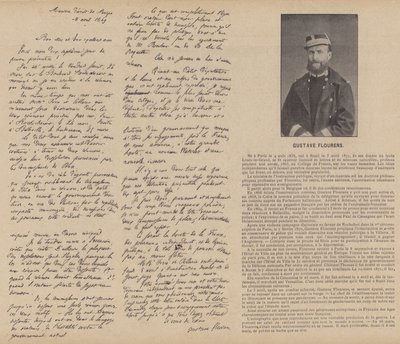 Pařížská komuna, Gustave Flourens (č/b foto) od French Photographer