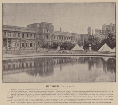 Pařížská komuna, Tuileries, Pohled ze zahrady (č/b foto) od French Photographer