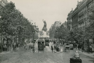 Temple Street a Place of the Republic (fotoryt) od French Photographer