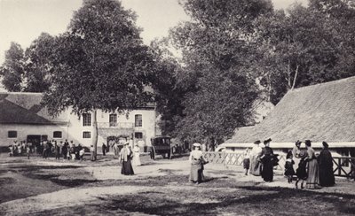 Le Touquet, stodoly a chlévy atd., které byly v roce 1903 uspořádány pro přijímání hostů v prvním hotelu Hermitage od French Photographer