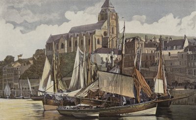 Le Treport, kostel a přístav od French Photographer