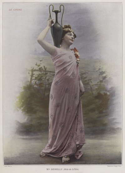 Mademoiselle Dehelly jako Leda v Le Cygne (barevné foto) od French Photographer