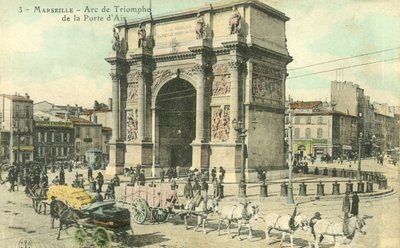 Marseille, Vítězný oblouk Porte Daix od French Photographer