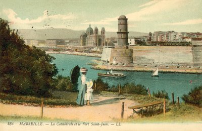 Marseille, Katedrála, Fort Saint-Jean od French Photographer