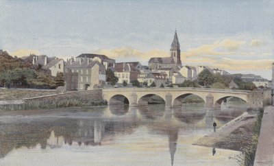 Mezieres, Pont dArches a zvonice Mohon od French Photographer