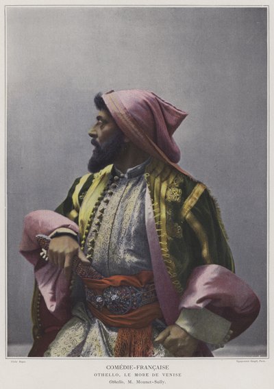 Mounet-Sully v titulní roli ve filmu Othello (barevné foto) od French Photographer