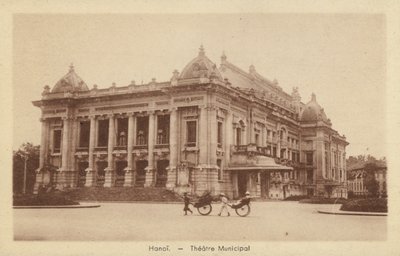 Městské divadlo, Hanoj, Francouzská Indočína od French Photographer