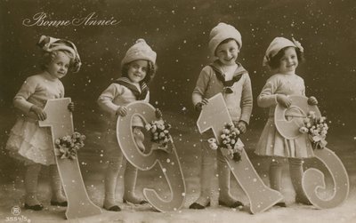 Pohlednice s novoročním přáním, odeslaná v roce 1913 od French Photographer