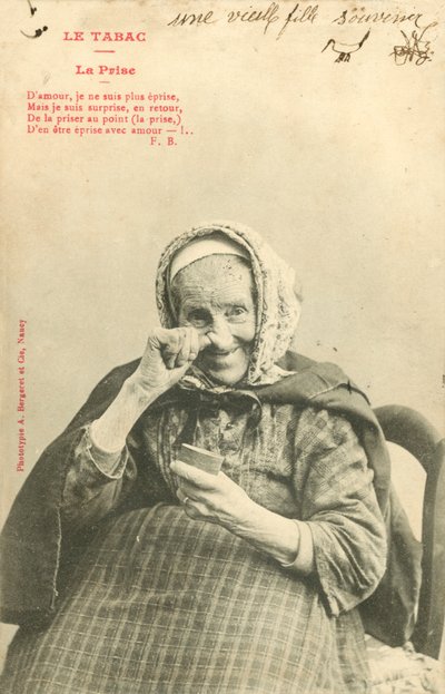 Stará žena s šňupacím tabákem od French Photographer