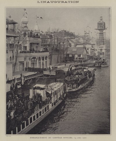 Zahájení výstavy Universelle 1900, Paříž (č/b foto) od French Photographer