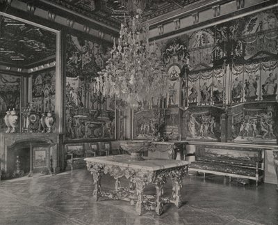 Palác Fontainebleau, Recepční salon (černobílá fotografie) od French Photographer