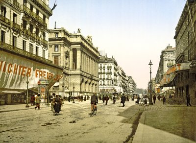 Burzovní palác na La Canebière v Marseille, hospoda. c.1900 od French Photographer