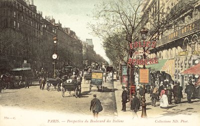 Paříž, Boulevard des Italiens (barevné foto) od French Photographer