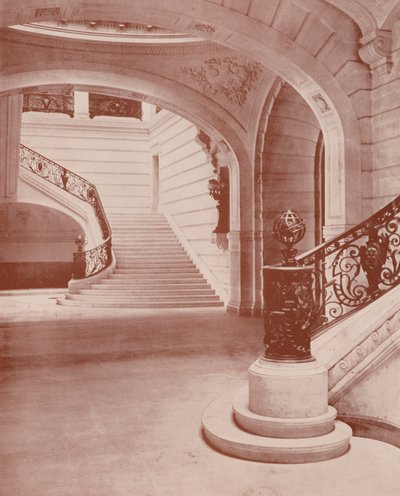 Paříž: Escalier of the Sorbonne (č/b foto) od French Photographer
