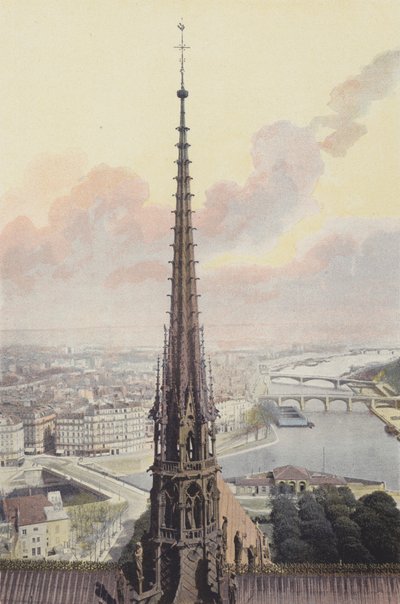 Paříž, Arrow of Notre-Dame, pohled z jižní věže od French Photographer