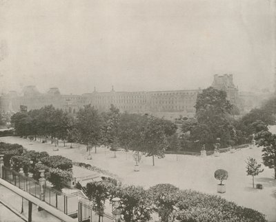 Paříž: Zahrada naproti paláci Tuileries (č/b foto) od French Photographer
