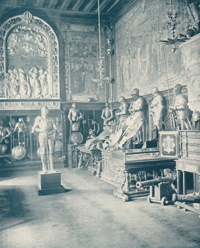 Paříž: Musee Spitzer, Armory Hall (č/b foto) od French Photographer