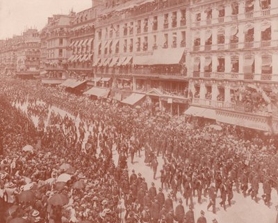 Paříž: Prezident republiky a pohřební průvod (č/b foto) od French Photographer