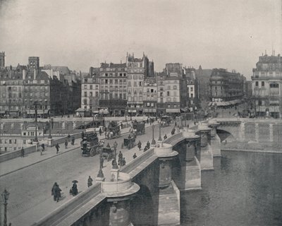 Paříž: Pont Neuf neboli Nový most (černobílá fotografie) od French Photographer