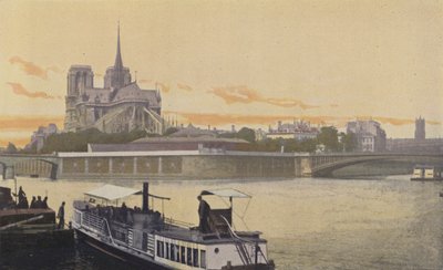 Paříž, pohled na bod E na Ile de la Cite od French Photographer