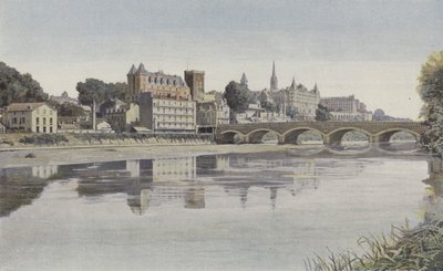 Pau, Celkový pohled, pořízeno z levého břehu Gave od French Photographer