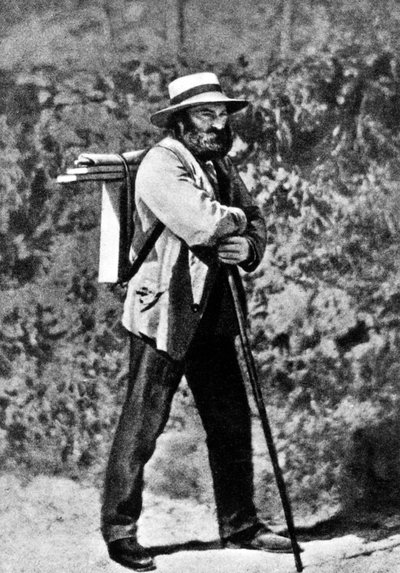 Paul Cezanne v Auvers-sur-Oise, kolem roku 1873 (černobílá fotografie) od French Photographer