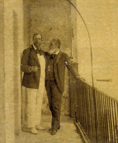 Paul Deroulede (1846-1914) a Jean Sully Mounet dit Mouney-Sully (Mounet Sully) (1841-1916) v San Sebastianu od French Photographer