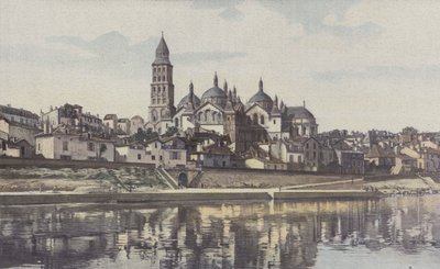 Perigueux, Saint-Front Cathedral, Pohled z levého břehu ostrova od French Photographer