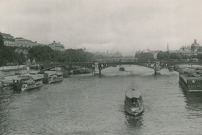 Pohled na Seinu, Pont des Saint-Peres, Seinu a most Saints-Peres (fotoryt) od French Photographer