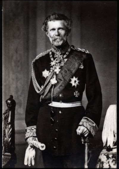Portrét Edwina Freiherr von Manteuffel (baron von Manteuffel) (1809-1895), německý polní maršál. od French Photographer