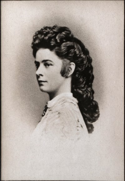 Portrét Alžběty Rakouské zvané Sissi (1837-1898), rakouské císařovny a manželky královny Maďarska. od French Photographer