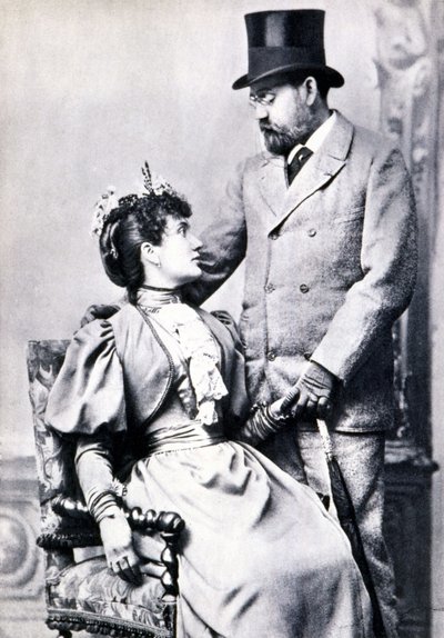 Portrét Emila Zoly a Jeanne Rozerot od French Photographer