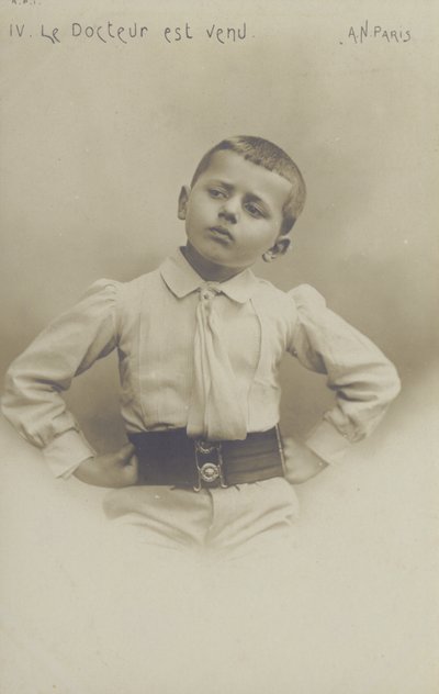 Portrét malého chlapce (černobílá fotografie) od French Photographer