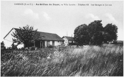 Pohlednice zobrazující dům Henri Desire Landru (1869-1922) v Gambais od French Photographer